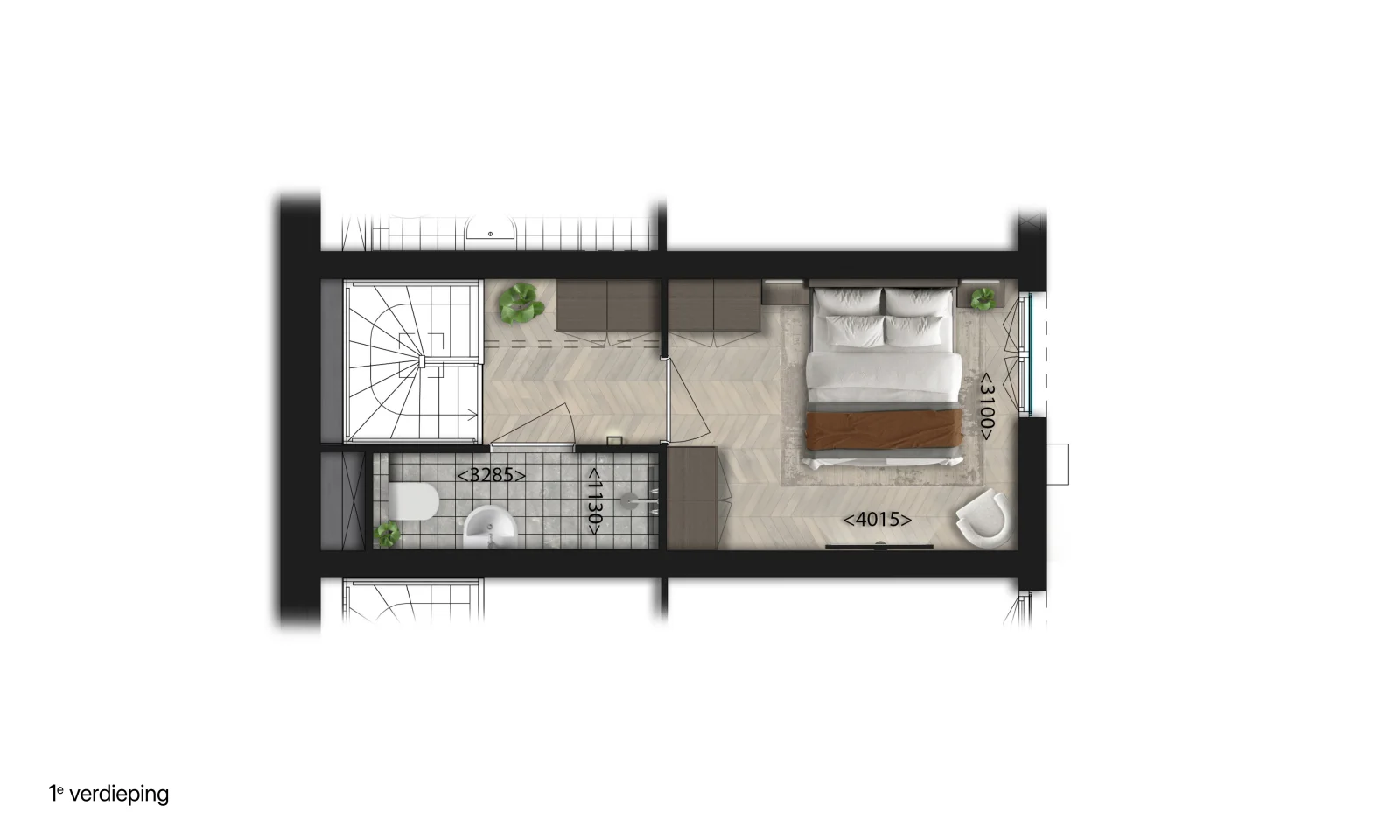 Plattegrond Hofwoning Compact — eerste verdieping